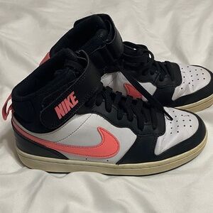 Nike Black and Pink High-Tops